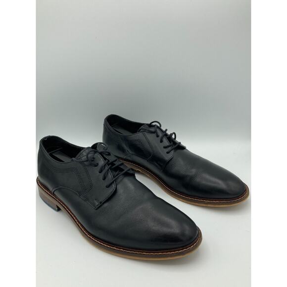 Steve Madden Black Lace Up Men's Leather Dress Shoes Size 9.5 - Picture 2 of 13